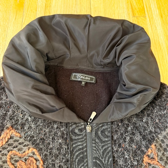 Unique 90s Edgy textured charcoal knit coat/cardigan 🖤 - Picture 12 of 12